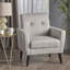 Fauteuil club - tissu gris clair