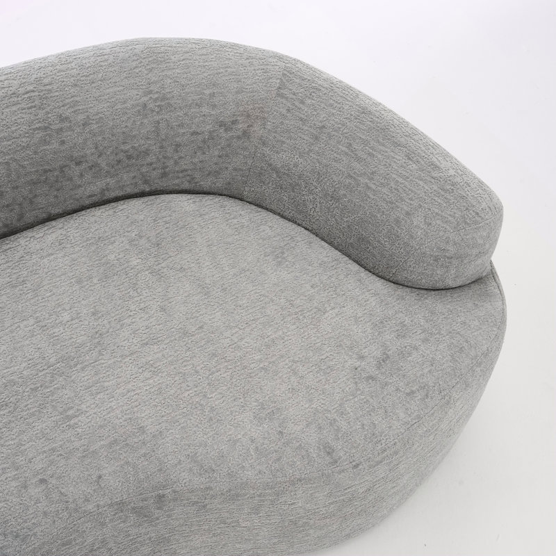 Canapé modulaire incurvé à pleine compression modulaire incurvé gris, canapé-lit en chenille haute densité 30D pour appartement, 800 lb 110 L