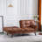 Besharat 71" Full Wide Leather Futon Split Back Convertible Sofa-86375487
