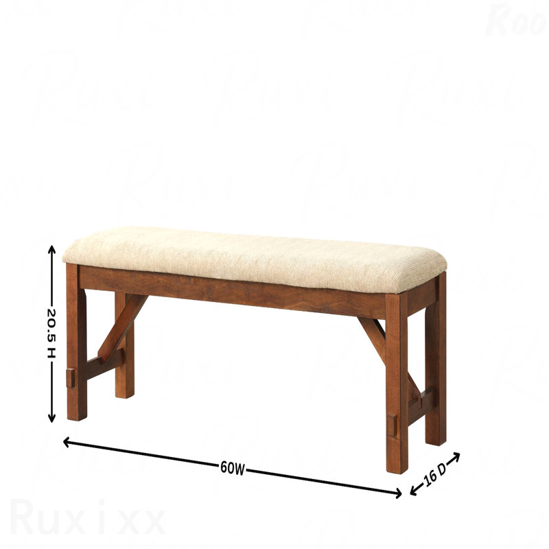 Dining Room Bench - Solid Wood Material, Brown