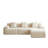 114" Modular Sectional Sofa Cloud Couch With Deep Seats, L Shape Foam Couch With Chaise And Movable Ottoman, Sectional Couches For Living Room, Comfy Boneless Sofa-116310000