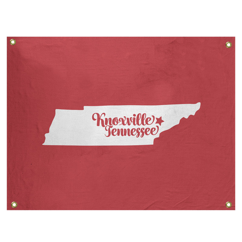 Tapisserie murale tennessee knoxville, H 50 po x l 59 po, Rouge