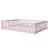 Twinkle Modern Floor Bed Set With Door, Rubber Wood And Safety Guardrails-115630473-115630469