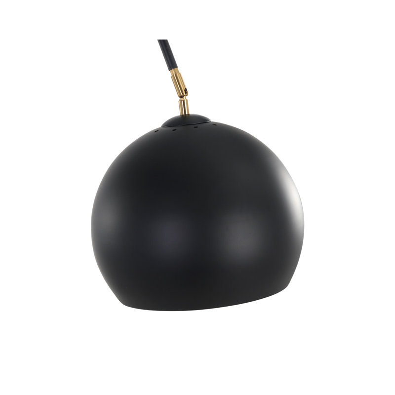 Lampe sur pied arquée 102 po Jancar, Noir, Noir