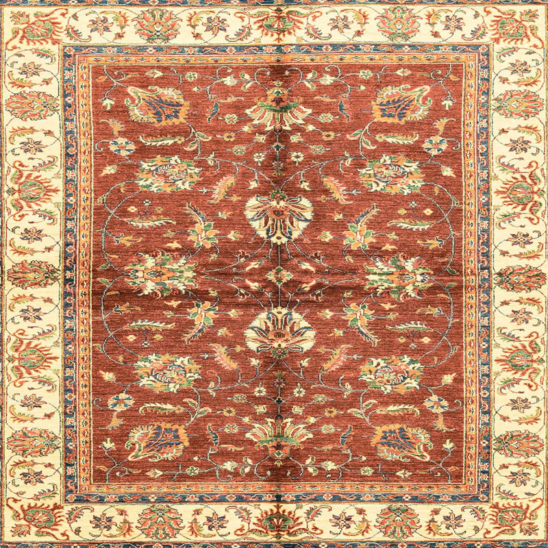 Tapis abstrait moderne 3207, Carré 3 pi
