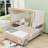Jainy Wood Bed with Shelf and LED-1088575305