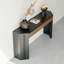 Table console en pin massif de style Mid-Century