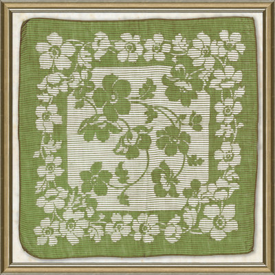 Vintage Silk Handkerchief V Framed Photographic Print