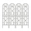 Ensemble de 4 treillis de jardin en métal 86,7 po x 19,7 po antirouille