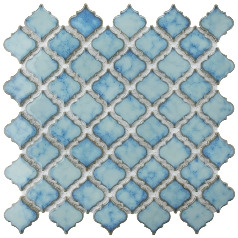 Hudson Tangier 2" x 2" Porcelain Grid Mosaic Wall & Floor Tile, Marine