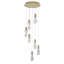 Transitional 7 Light Crystal Stone Chandelier