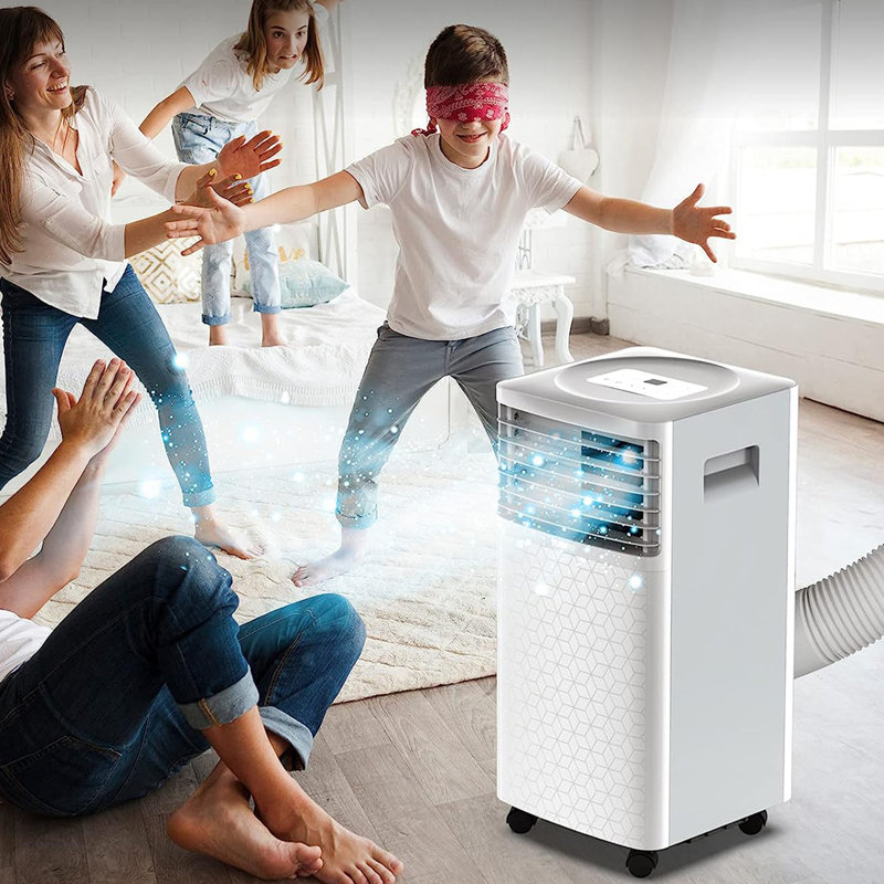 Climatiseur portatif TURBRO 8 000 BTU, déshumidificateur et ventilateur, climatiseur 3 en 1, télécommande incluse