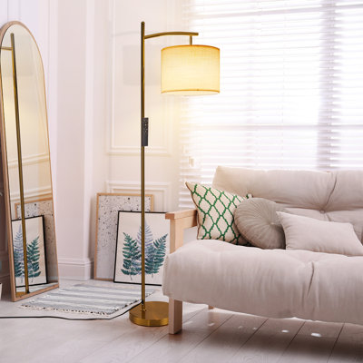 Mercer41 66" H Dimmable LED Arched Floor Lamp with Remote
