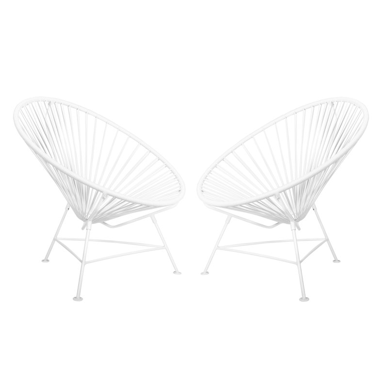 Innit Indoor/Outdoor Handmade Lounge Chairs, White