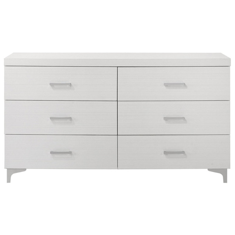 Commode de rangement contemporaine avec 6 tiroirs et meubles de chambre à coucher en bois 1pc