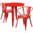 Duluth 30'' Round Metal Indoor-Outdoor Table Set with 2 Arm Chairs-24678687-24678682