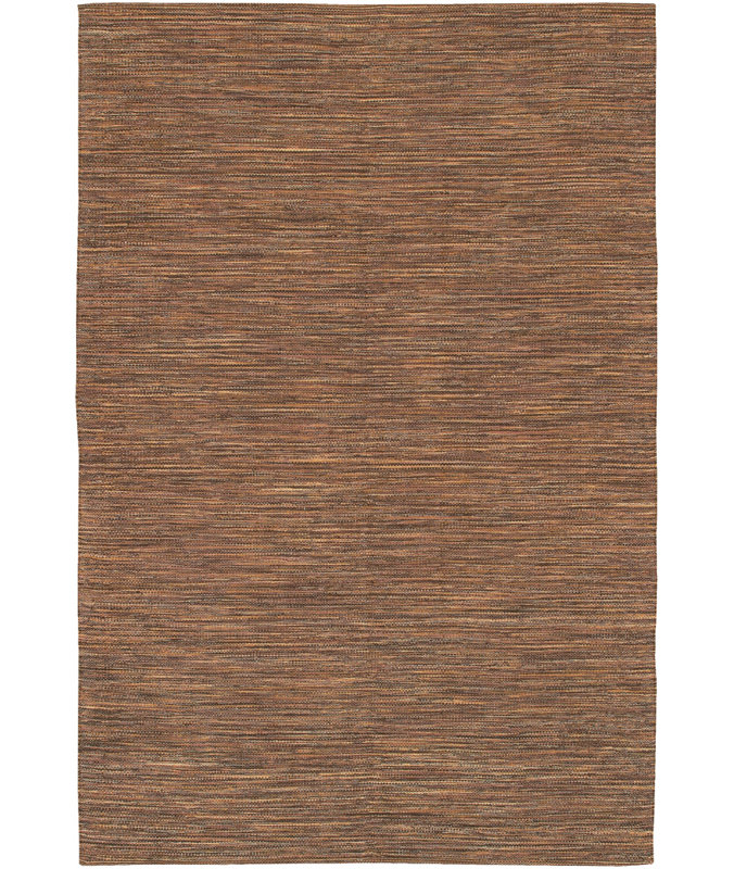 Temme Hand Woven Cotton Area Rug, Brown, Rectangle 2'6" x 4'