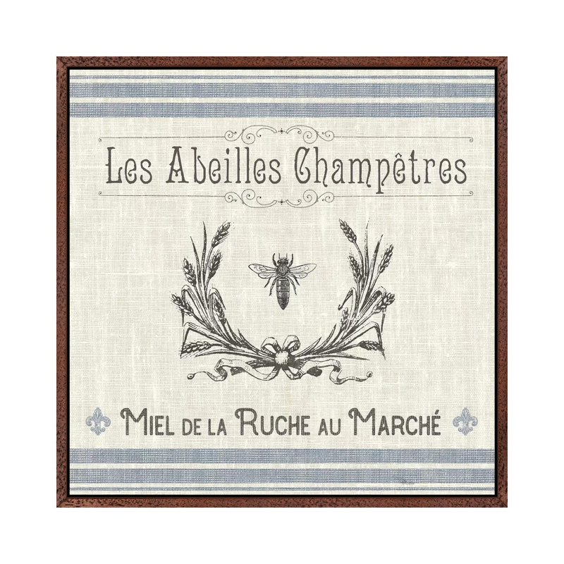 French Farmhouse III - Print on Canvas, 45.72 cm H x 45.72 cm W, Classic Brown Wood Framed