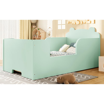 Bear Cot For 3 - 6 Year Old And , Low Profile Standing Bed Independence Comfort, Promote Self Help, Made Of Pine , Straightforward Setup, 56.89 In Package Depth Exploration , Independence, Quick
