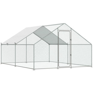Enclos à poules extra large en métal avec couvercle, 19,5 x 10 x 6,4 cm cubes