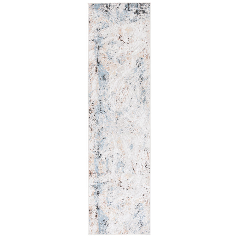 Kellee Performance Abstract Rug, Runner 2'2" x 8'