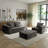 Boneless Oversized 108" Boneless Sectional Sofa, Modular Couch with Reversible Chaise & Ottoman for Flexible Living Room-1786822557-1785683357