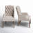 Kondo 19.75'' H Tufted Linen Upholstered Armchair-2060587504
