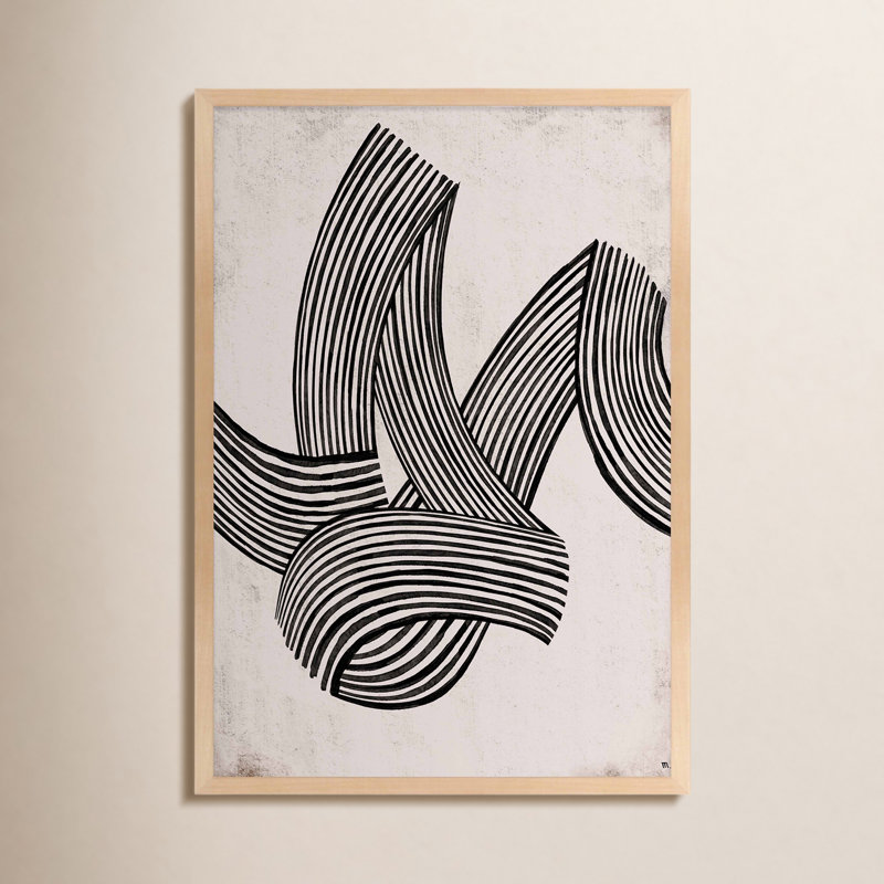Neilsen Linework 5 by Studio M - Picture Frame Print, Maple Framed, 25" H x 17.5" W x 1.25" D