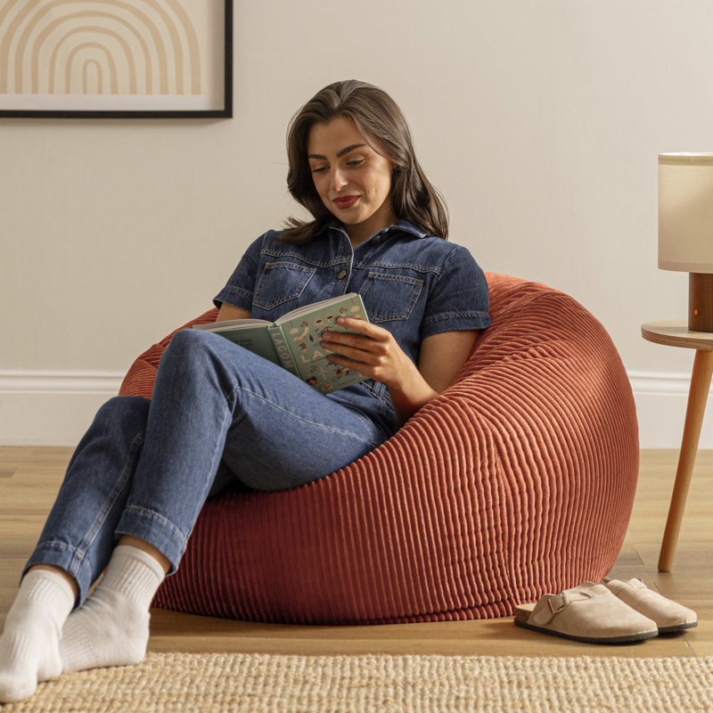 icon Kingston Classic Beanbag Corduroy Sage Green Set of 2, Orange