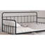 Lit simple en métal au fini noir avec lit gigogne de conception contemporaine - Structure inspirée pour une chambre à coucher