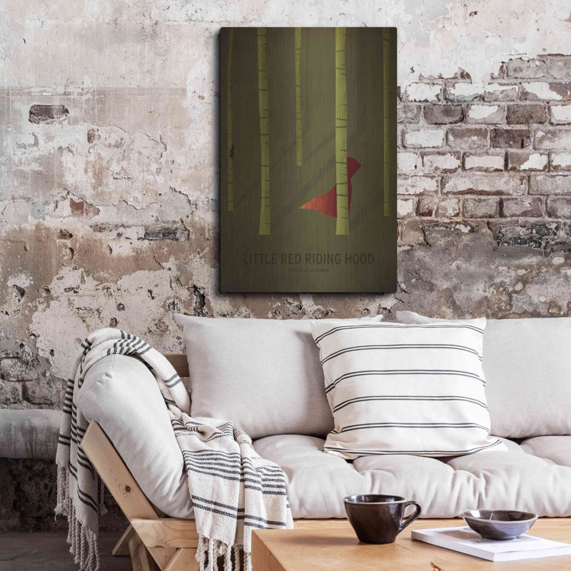 «Petit chaperon rouge» par Christian Jackson Latitude Run®, art mural en métal, 16 po x 24 po, H 36 po x l 24 po
