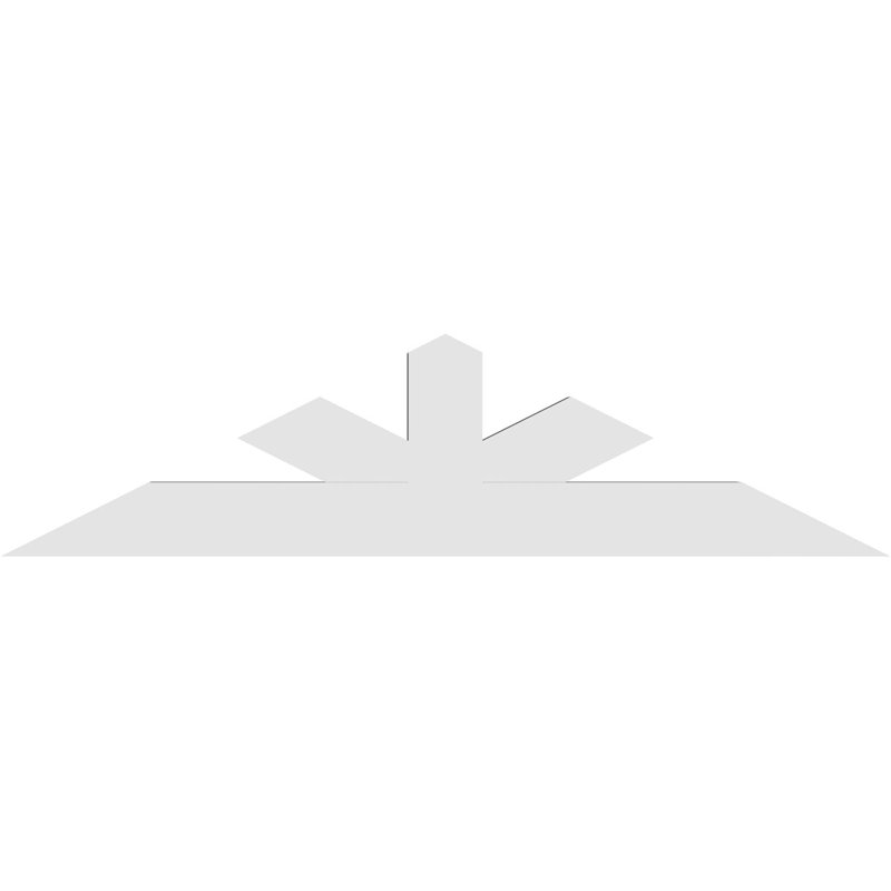 Saratoga Architectural Grade Gable Bracket, 18" H x 72" W (Pitch: 6/12), 4" D x 6" F, PVC