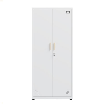 Armoire de rangement haute avec 2 portes et 4 cloisons pour séparer 5 espaces de rangement, conception maison / bureau