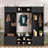79.1"Wide Modern Hall Tree with Shoe Storage, 8 Cubbies, 7 Coat Hooks & Adjustable Shelf