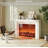 French creamy style simulated fire decorative electric fireplace-1986969331-1986969341
