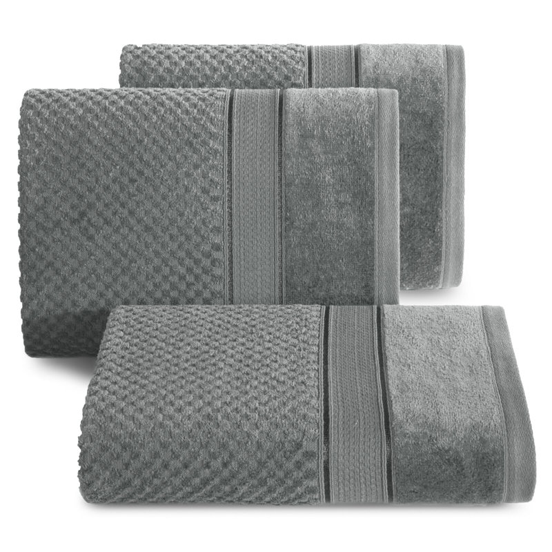 Kirsha Midweight Jacquard Hand Towel, Steel