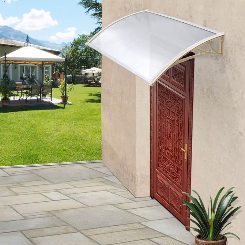 17 Stories 150cm W x 100cm D Plastic Cover Retractable Door / Window Awning