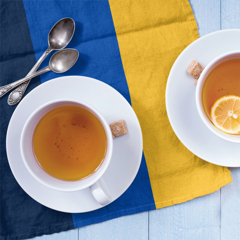 Anaheim Stripe Tea Towel Kitchen Towel, Cotton Twill, Navy Blue/Royal Blue/Gold