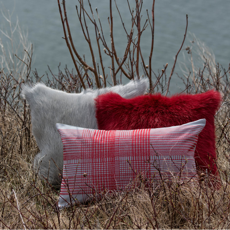 Coussin lombaire en coton 100% Almeda, rouge