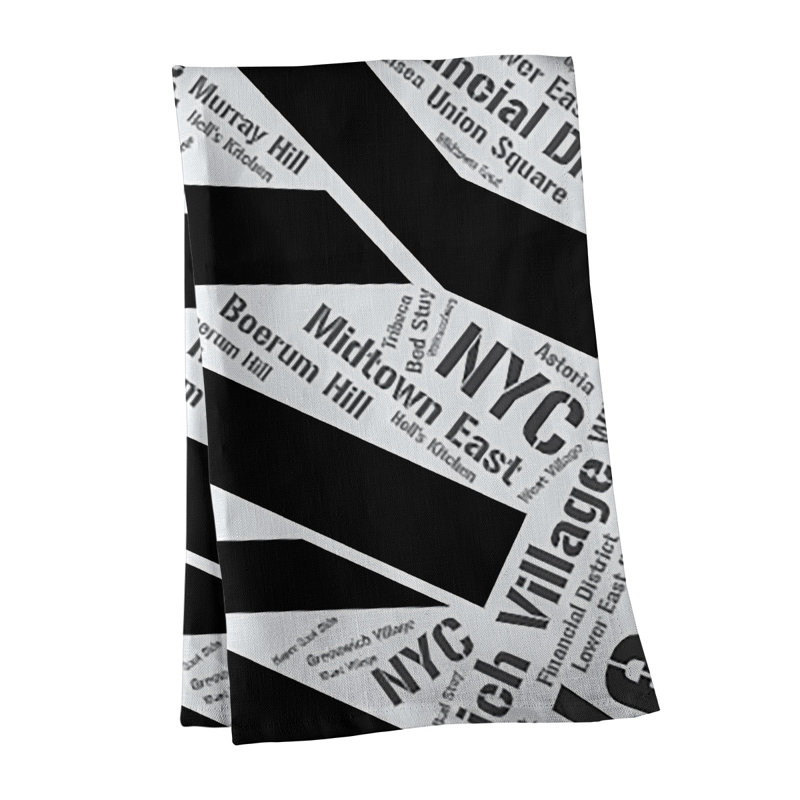 Cotton Tea Towel Kitchen Towel, Red, New York