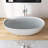 61'' x 30'' Freestanding Soaking Solid Surface Stone Resin Bathtub-121601169