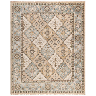 Samarkand 154 Area Rug In Beige / Light Blue