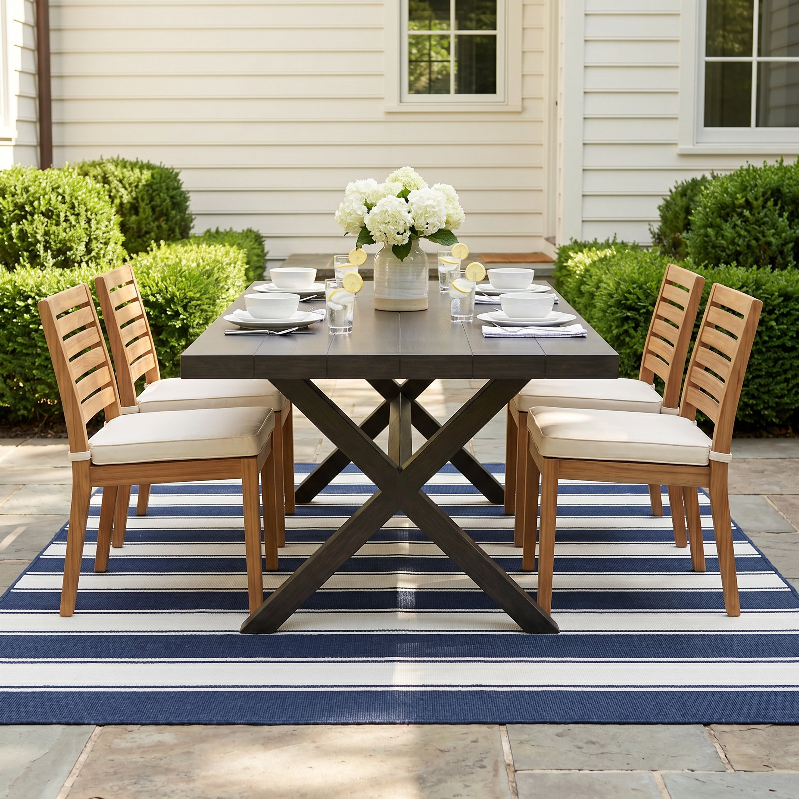 Inci 80'' Aluminum Outdoor Dining Table