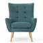 Fauteuil à oreilles en polyester capitonné Buchholz-626036765