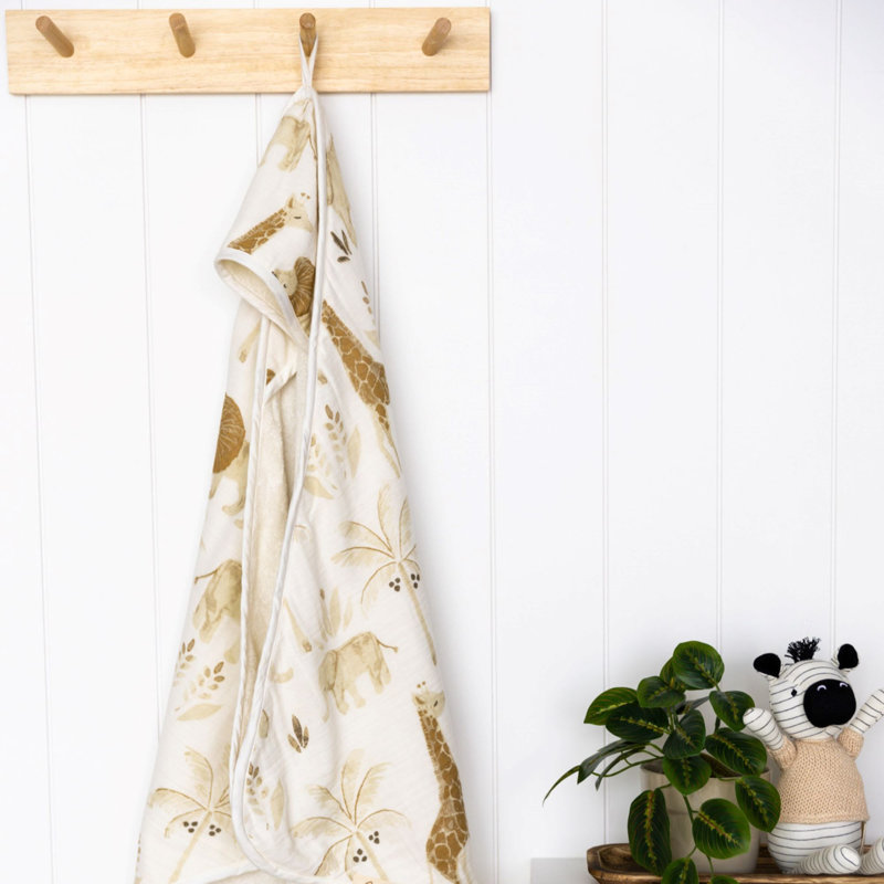 Kendi Baby Hooded Towel (safari Animal)