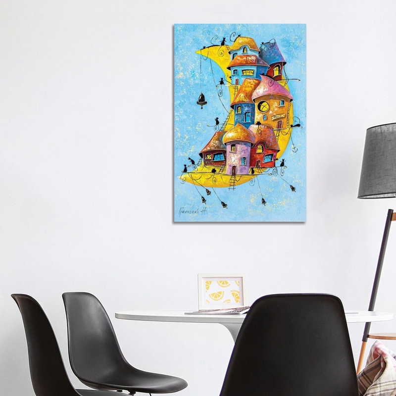 Moon City Of Cats by Natalia Grinchenko - Wrapped Canvas Print, 101.6 cm H x 66.04 cm W
