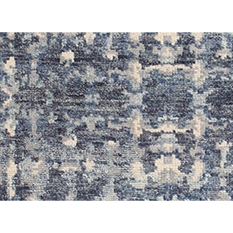 Tapis bleu / beige de haute qualité noué à la main, Rectangle 2 pi x 3 pi
