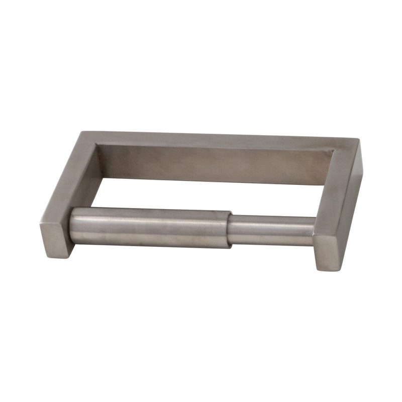 Quadro Wall Mount Toilet Paper Holder, Brushed Stainless Steel