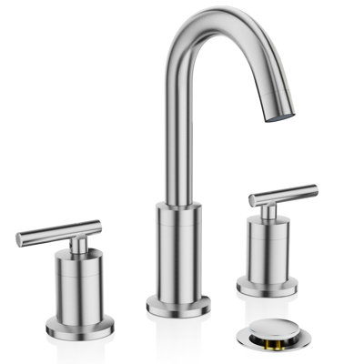 Widespread 2-handle Bathroom Faucet with Drain Assembly