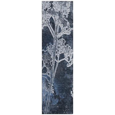 Machine Washable Indoor/Outdoor Leavittsburg ACN2239 Floral Rug